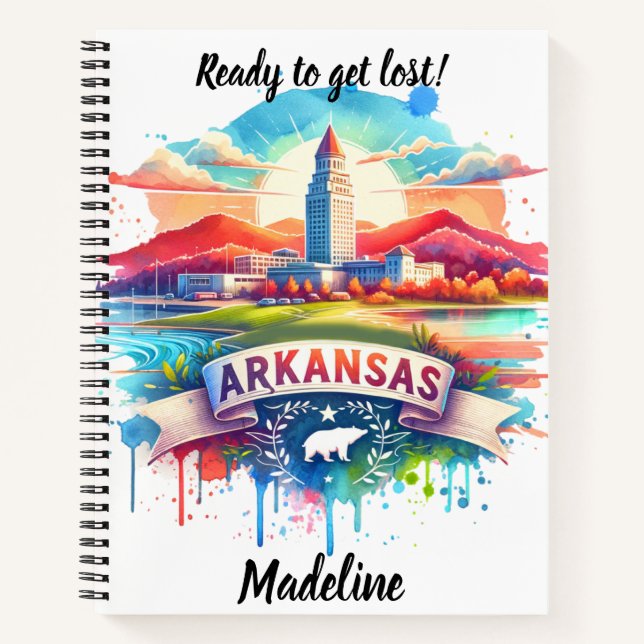 Discover Arkansas' charm at sunset Notebook (Front)