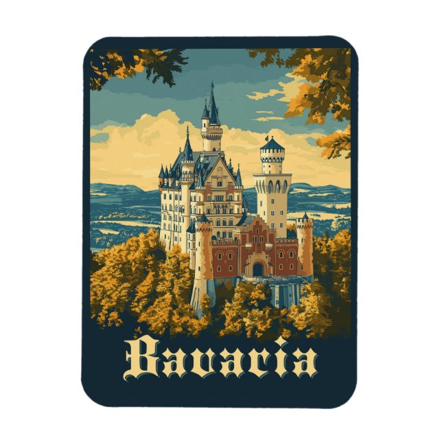 Discover Bavaria: Neuschwanstein Castle Magnet (Vertical)