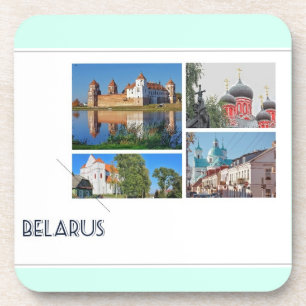 Discover Belarus Collage Architecture Coaster