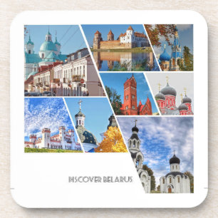 Discover Belarus Collage Architecture Coaster