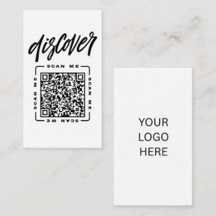 Discover Customisable QR code & Logo Template Business Card