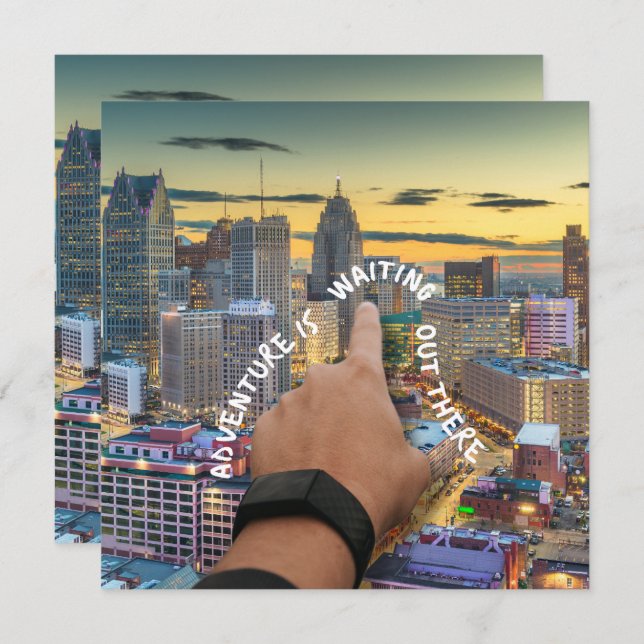 Discover Detroit: Adventure Awaits Greeting  Card (Front/Back)