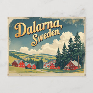 Discover Dlarna Sweden Postcard
