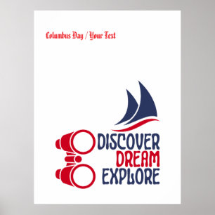 Discover dream explore editable poster