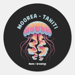 Discover French Polynesia Moorea Tahiti Classic Round Sticker