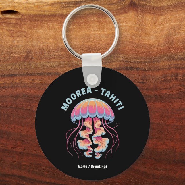 Discover French Polynesia Moorea Tahiti Key Ring (Front)