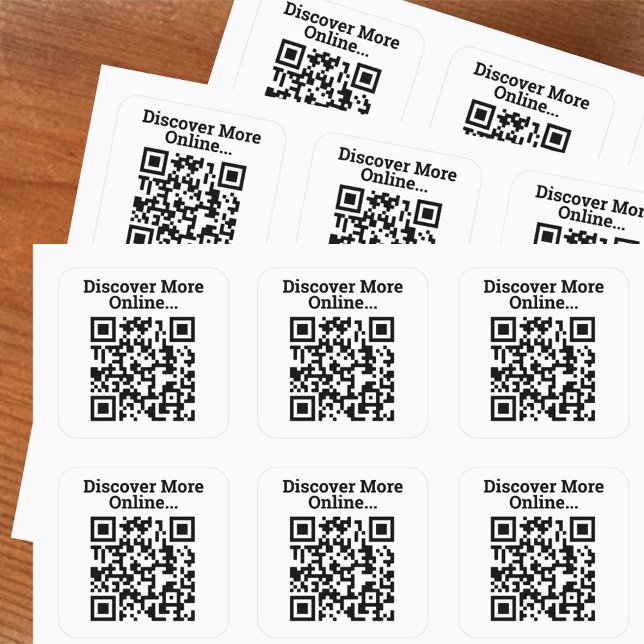 Discover More Online QR Code Design Large Square Sticker (Creator Uploaded)