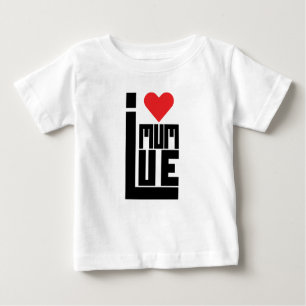 Discover Mum I Love My Mum, Funny Baby T-Shirt