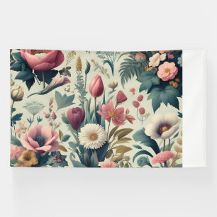Discover Stunning Spring Floral Botanical Pattern Banner