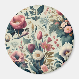 Discover Stunning Spring Floral Botanical Pattern Magnet
