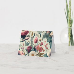 Discover Stunning Spring Floral Botanical Pattern Thank You Card