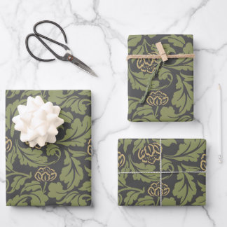 Discover the Beauty of Vintage Floral Motifs Wrapping Paper Sheet