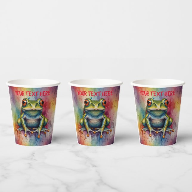 Discover the captivating beautiful frog paper cups (Multi)