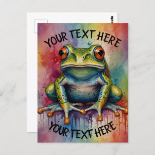 Discover the captivating beautiful frog postcard