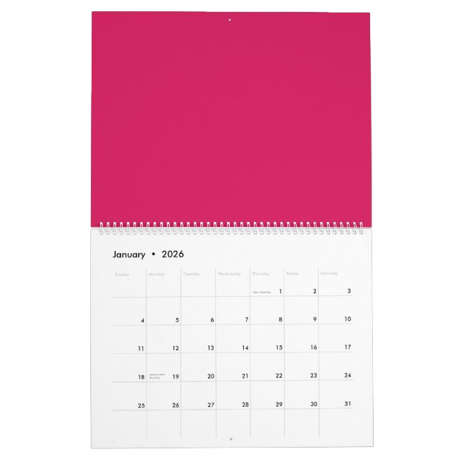 Discover the Elegance of Pink Background  Calendar (Jan 2026)