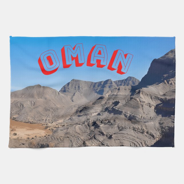Discover the Majestic Landscapes of Oman Tea Towel (Horizontal)