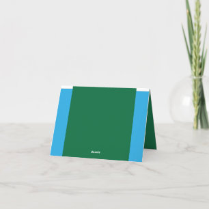 Discover the Perfect Blend of Green, Azure, Aqua,  Thank You Card