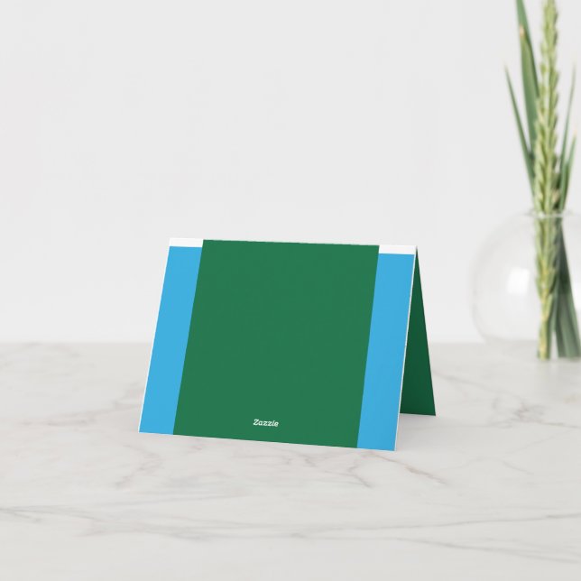 Discover the Perfect Blend of Green, Azure, Aqua,  Thank You Card (Back)