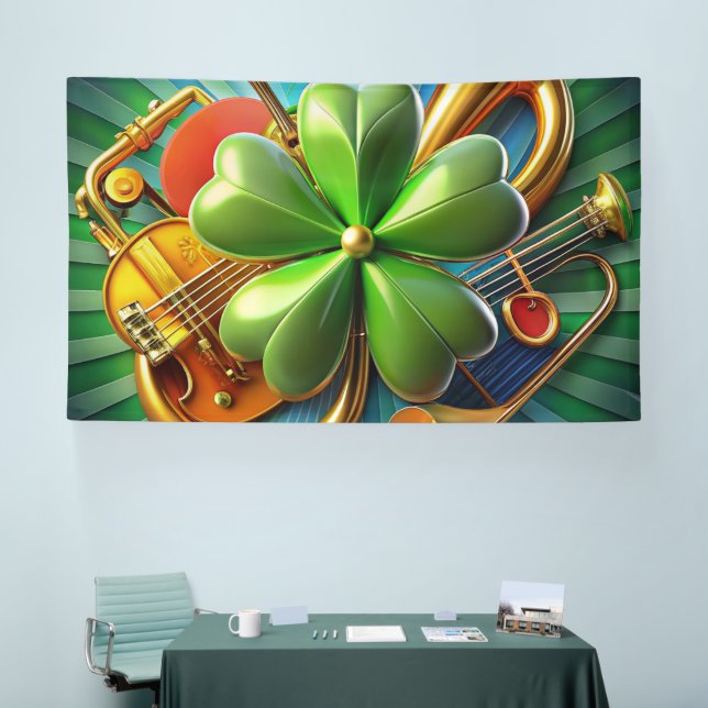 Discover the Perfect Harmony of Shamrock, Musical  Banner (Tradeshow)