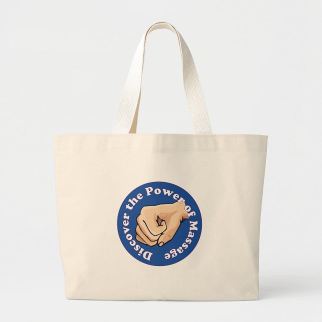 Discover the power of massage large tote bag (Front)