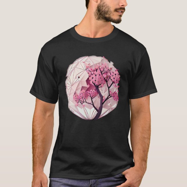 Discover the Serenity of Spring with a Cherry Blos T-Shirt (Front)