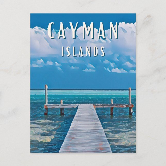 Discover the tropical paradise of the Cayman Islan Postcard (Front)