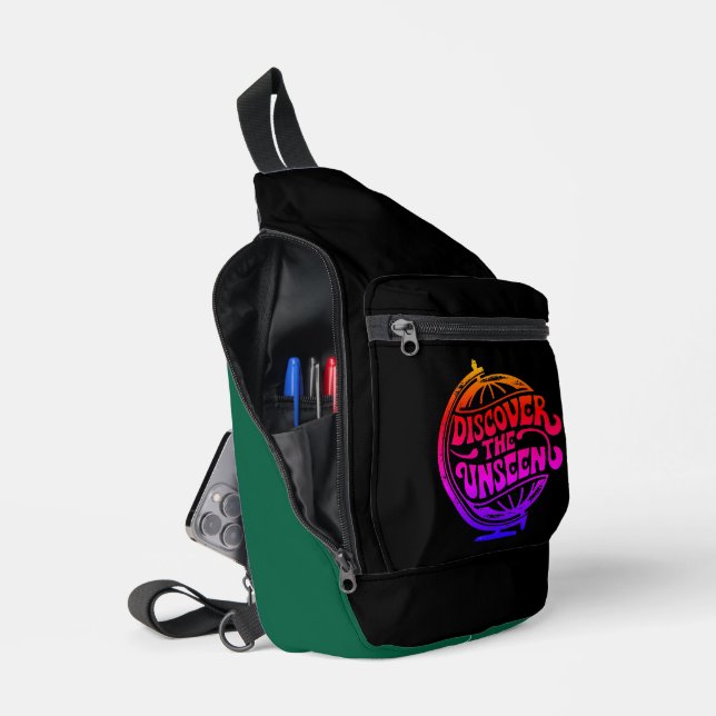 Discover the Unseen Globe Sling Bag (Open)