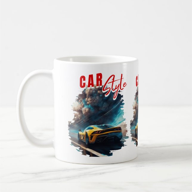 Discover the Vehicle Route: Digital Art on Coffee Mug (Left)