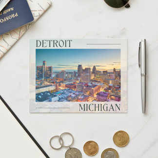 Discover the Vibrant Spirit of Detroit, Michigan Postcard