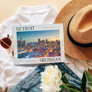 Discover the Vibrant Spirit of Detroit, Michigan Postcard