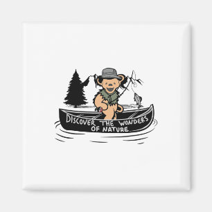 Discover The Wonders Of Nature Fishing Hiking Funn Magnet