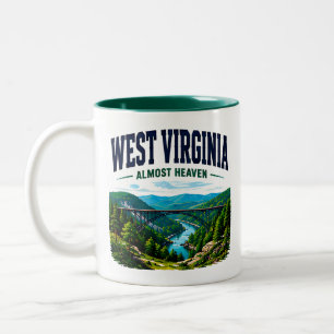 Discover West Virginia Wild Beauty Two-Tone Coffee Mug