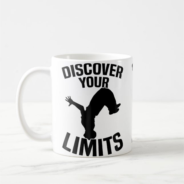 Discover Your Limits Parkour Coffee Mug (Left)