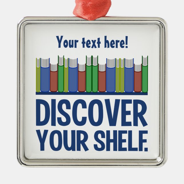Discover Your Shelf custom ornament (Front)