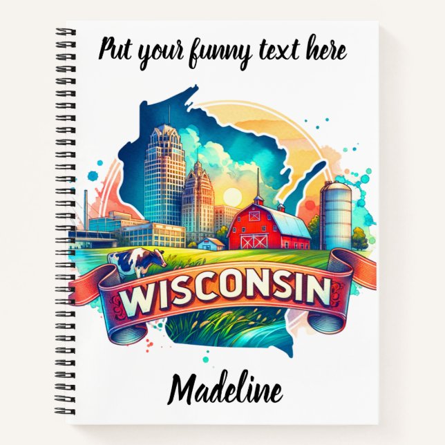 Discovering Wisconsin's farms and skyline Notebook (Front)