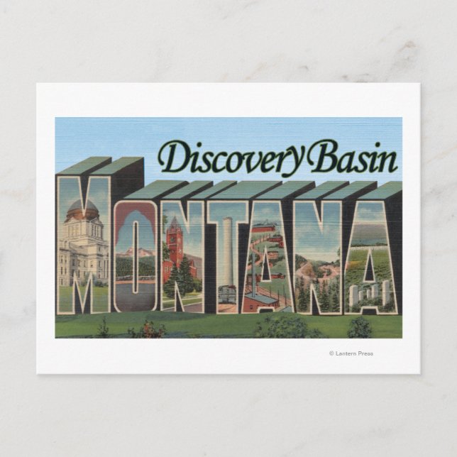 Discovery Basin, Montana - Large Letter Scenes Postcard (Front)