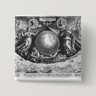 Discovery of America 15 Cm Square Badge