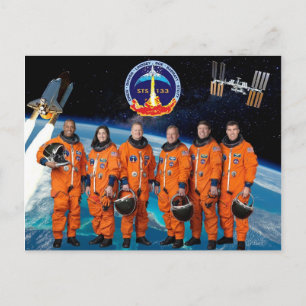 DISCOVERY STS 133 CREW POSTCARD