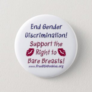 Discrimination & Bare Breasts Kiss Button