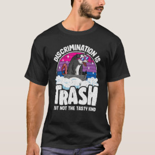 Discrimination Is Trash Opossum Bisexual Pride Bi  T-Shirt