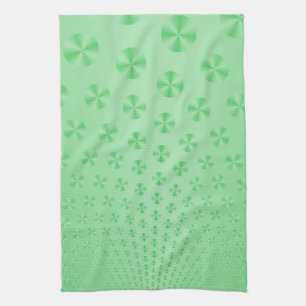 Discs on Mint Green Kitchen Towel