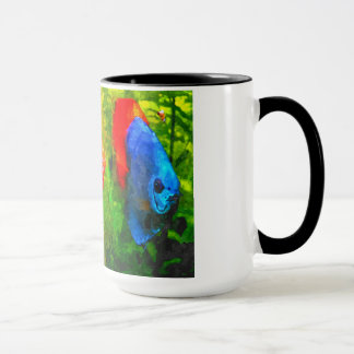 Discus aquarium fish mug
