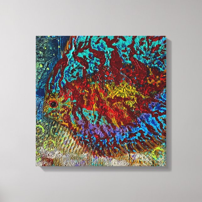 Discus Fish Stretched Canvas Print (Front)
