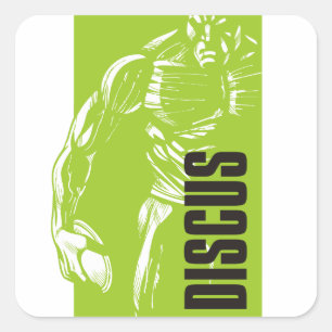discus square sticker