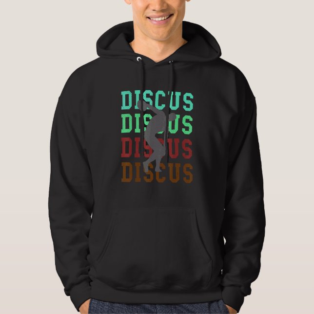 Discus Throw Discus Throwing Player Discus Athlete Hoodie (Front)