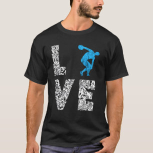 Discus Throw Love Leopard Vintage Disc Thrower Thr T-Shirt