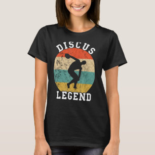 Discus Throw Vintage Discus Legend Throw Sport Ret T-Shirt
