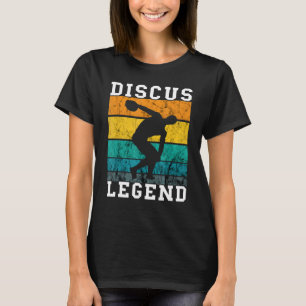 Discus Throw Vintage Retro Legend Discus Throwing T-Shirt