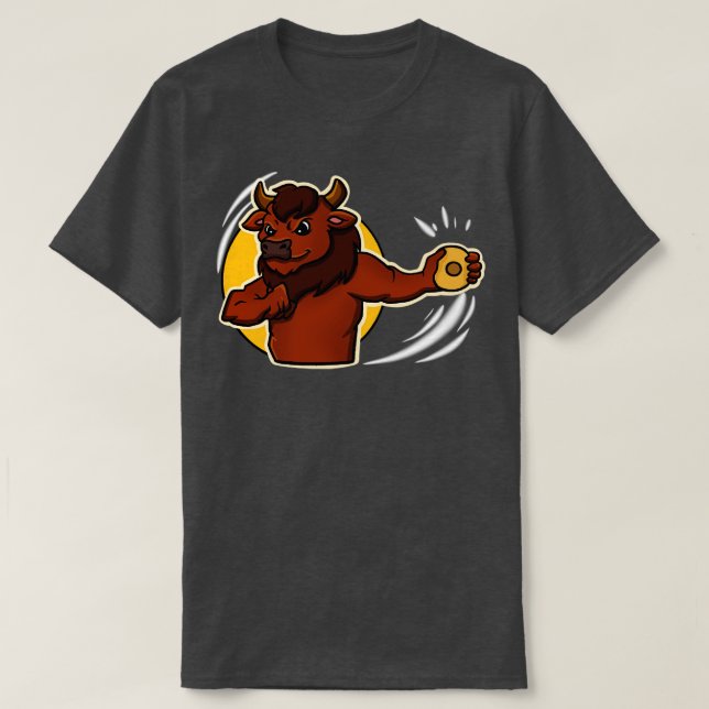 Discus Thrower Bison T-Shirt (Design Front)