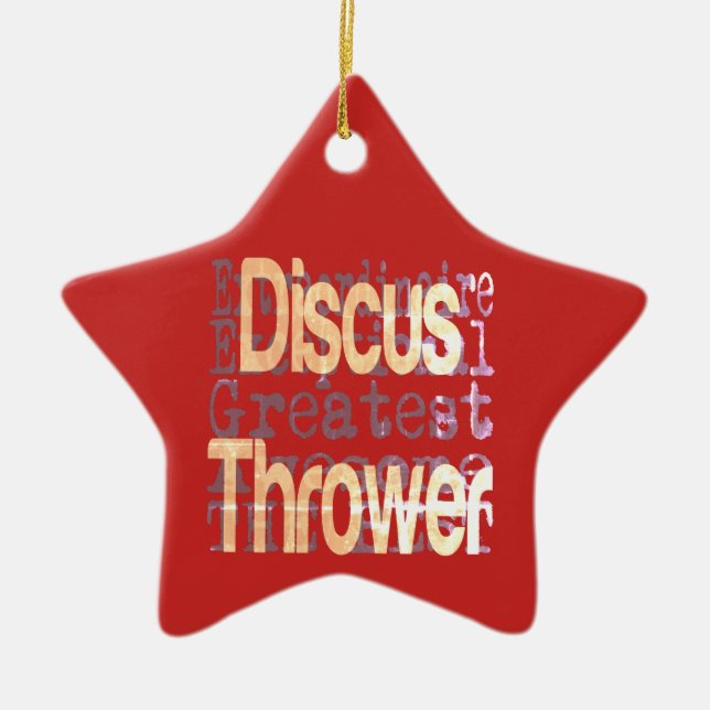 Discus Thrower Extraordinaire Ceramic Ornament (Front)